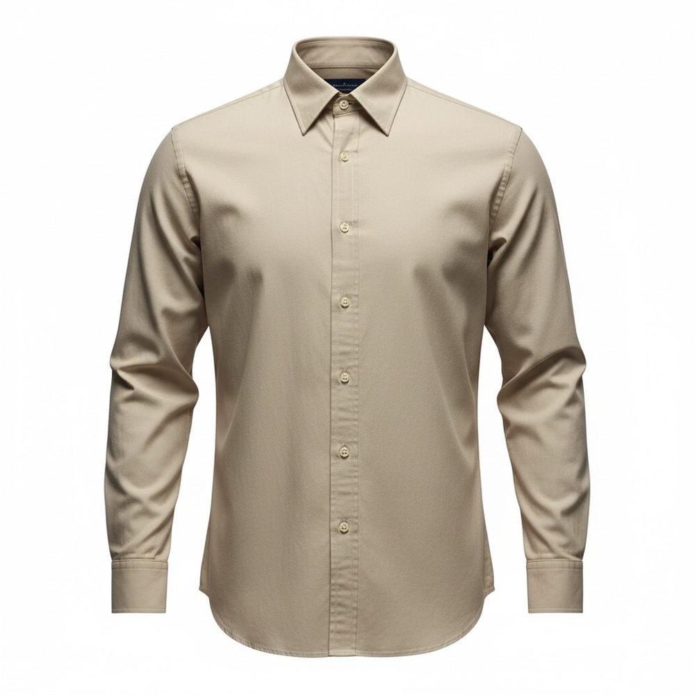 Tommy Hilfiger Men's Tan Dress Shirt
